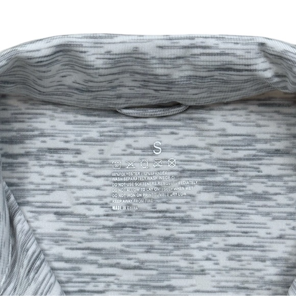 Unbranded Light Grey Heathered Full Zip Sweater w/ Thumbholes - Size Small - Picture 2 of 3